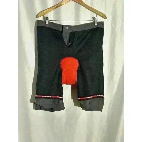 Men’s NOVANA Cycle Shorts charcoal, gray Cargo Liner Orange Gel Padding Size XL - Picture 7 of 10